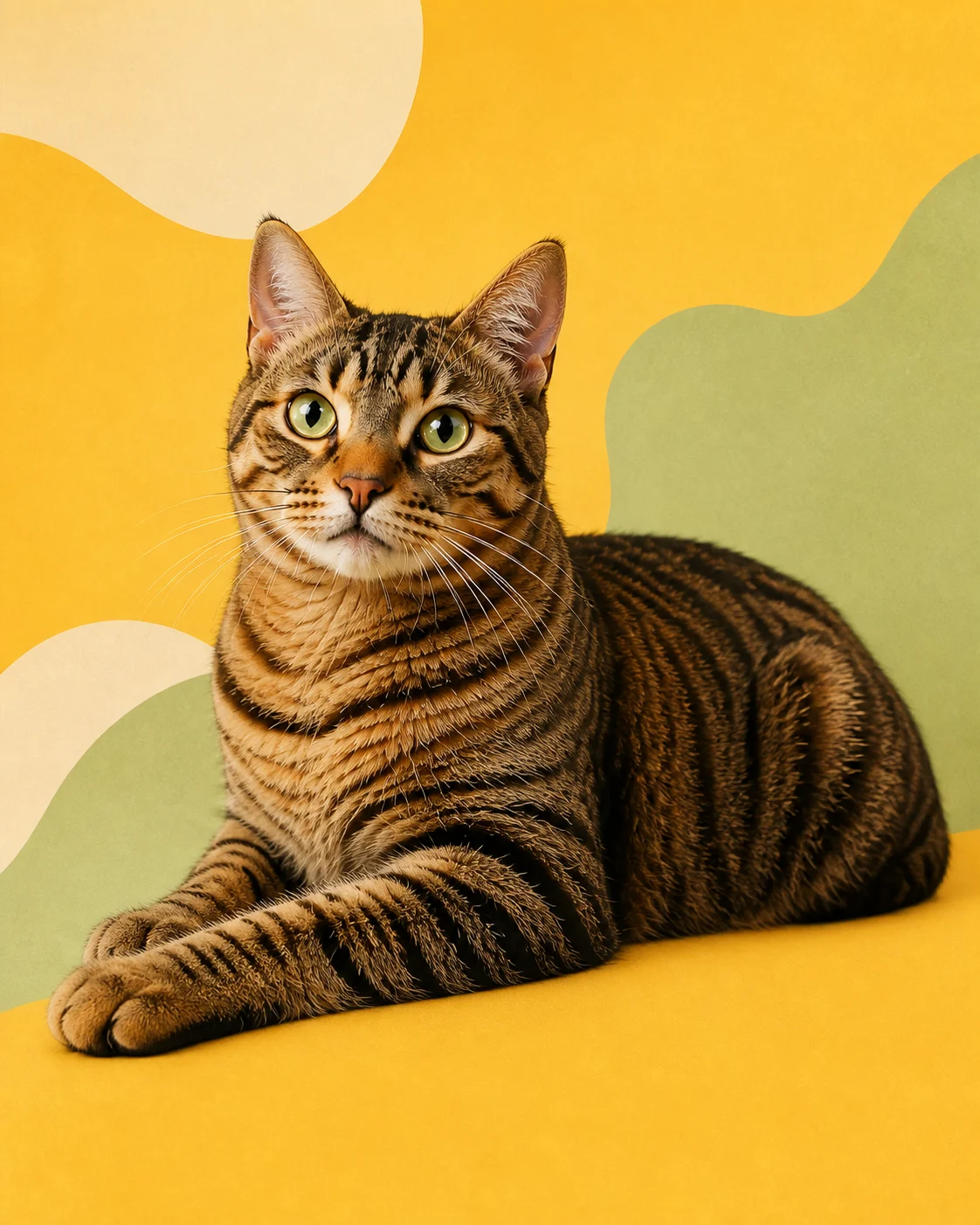 Chat tigré dans l’univers Museau Club