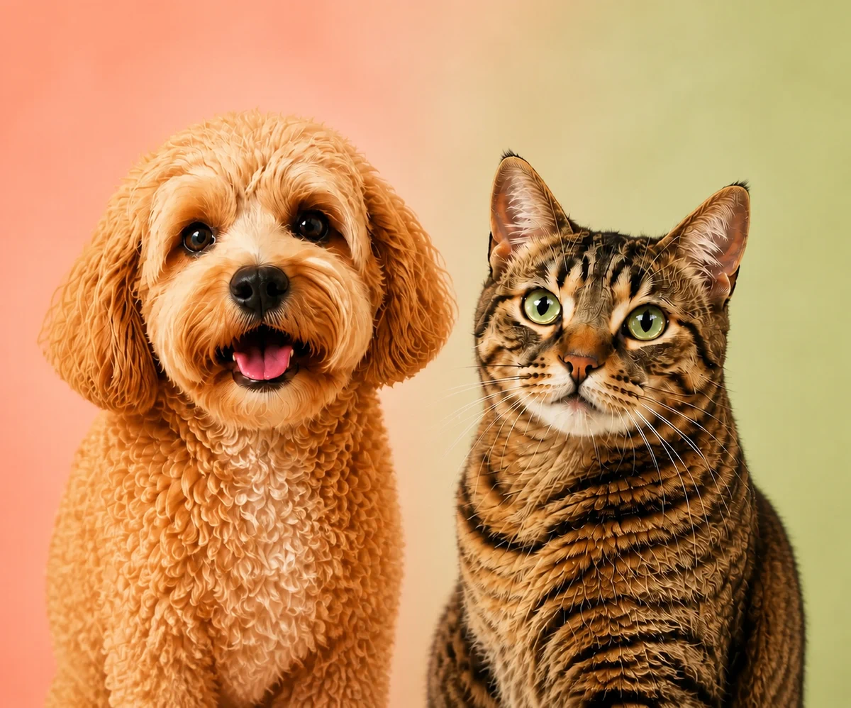 Un chien et un chat réunis dans l’univers Museau Club