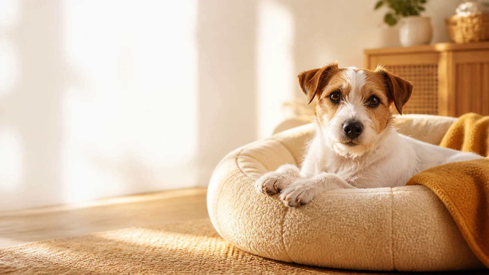 Chien confortablement installé dans son univers Museau Club