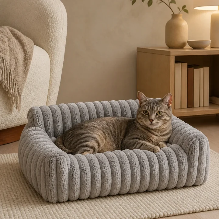 Sofa velours Céleste en situation