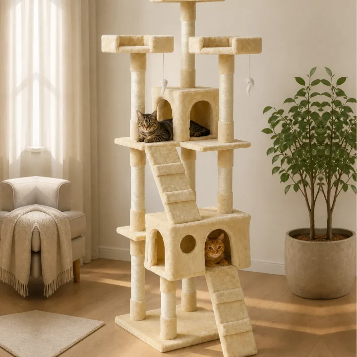 Arbre double maison Escalade en situation
