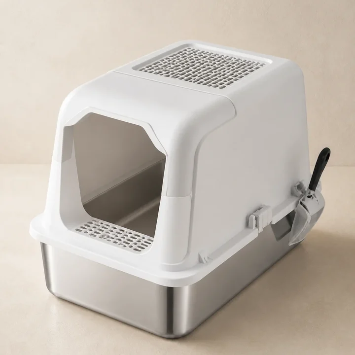 Litière inox Cabine Satinée – vue produit