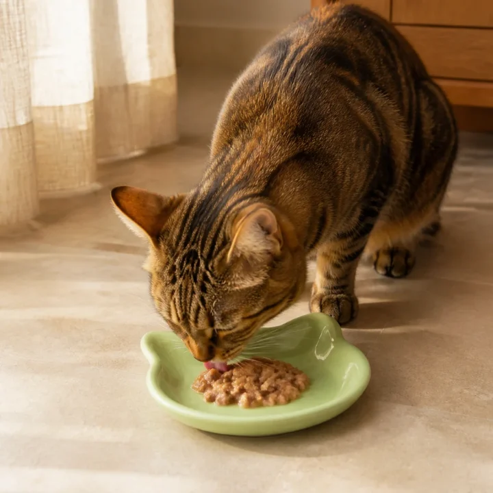Assiette chat Douceur en situation