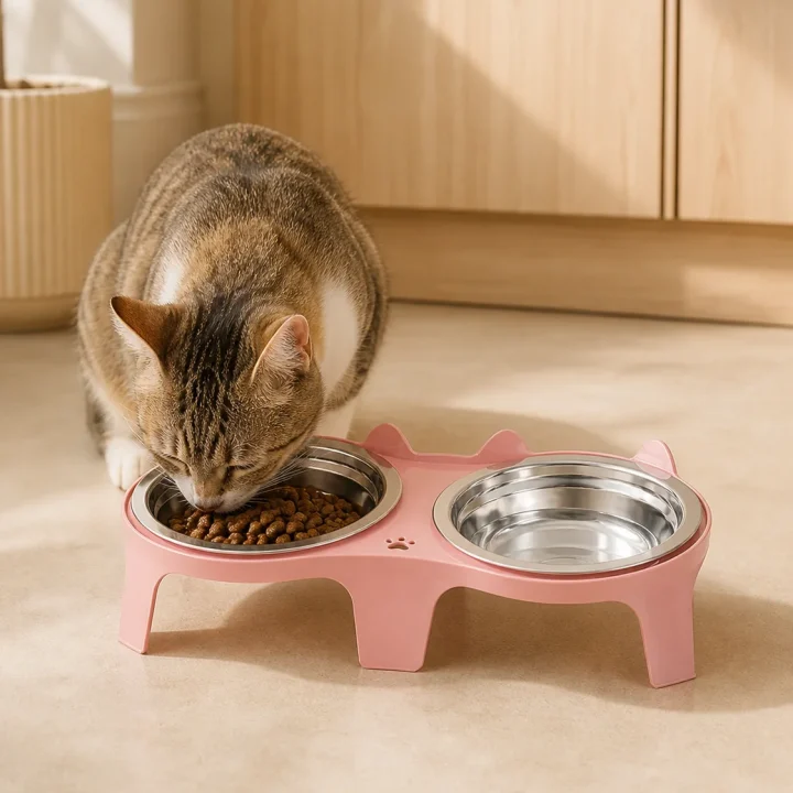 Duo inox Chaton en situation