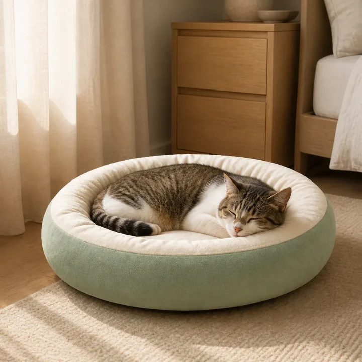 Panier rond Velours en situation