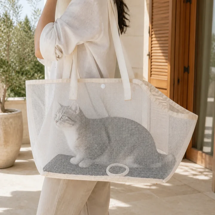 Cabas maille Riviera en situation