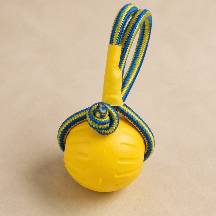 Balle friandises Solaire — 7 cm avec corde