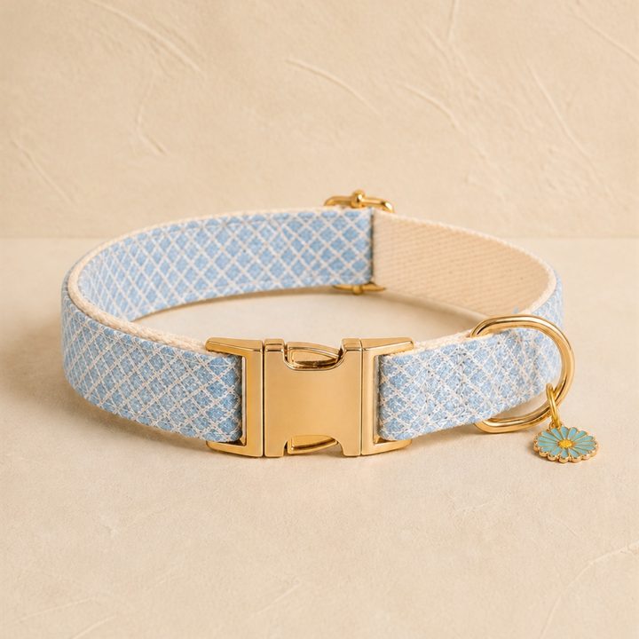 Collier pastel personnalisé Aube — bleu ciel