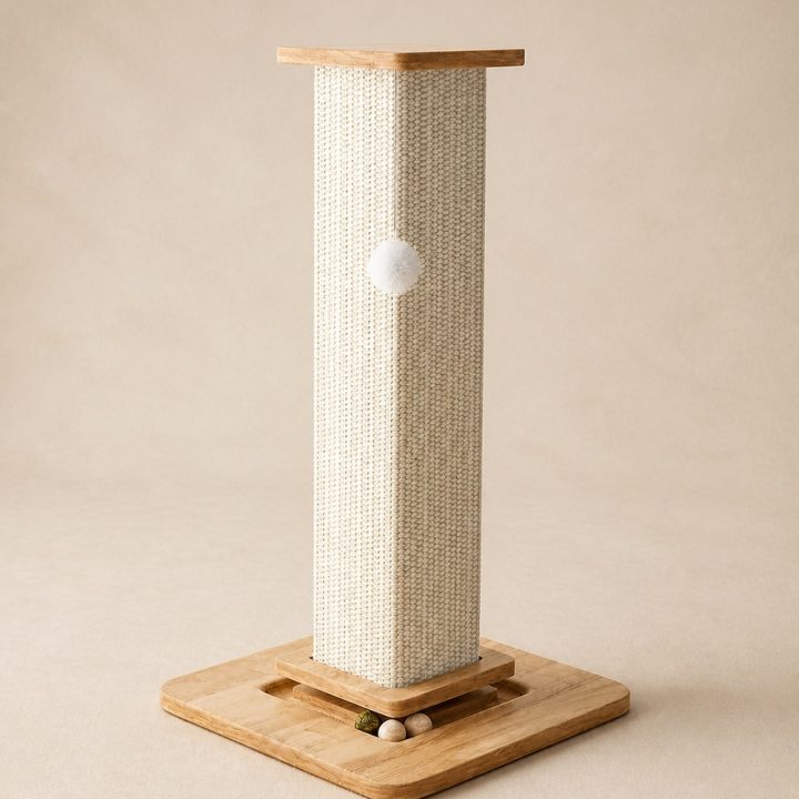 Poteau griffoir Atlas — beige