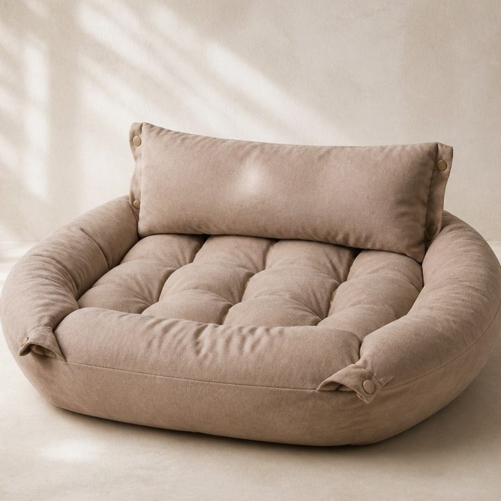 Sofa matelassé Lande — photographie Museau Club