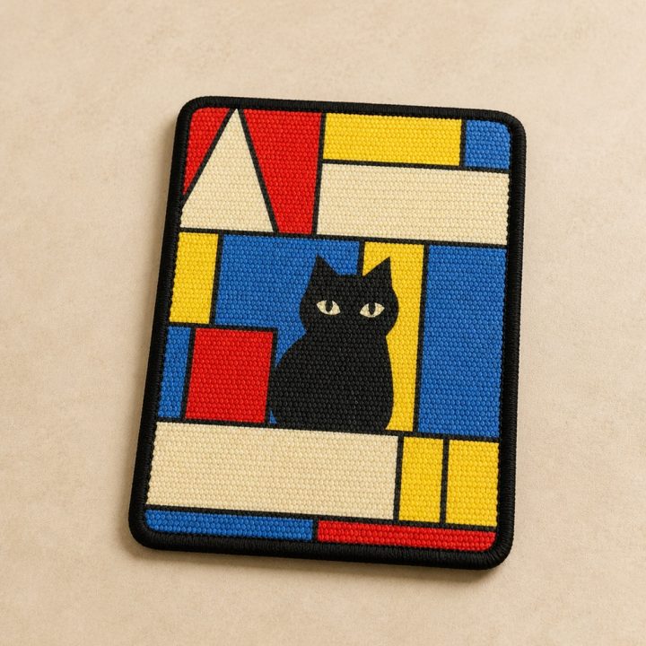 Tapis griffoir Galerie — chat geometrique