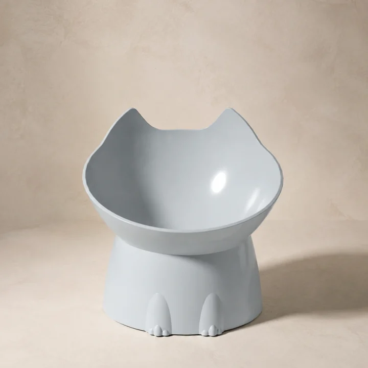 Gamelle sculptée Moustache coloris Gris perle Museau Club