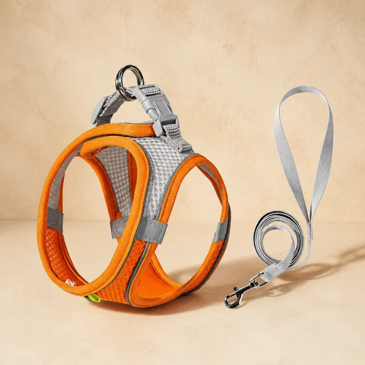Harnais enveloppant Cobalt coloris Orange Museau Club