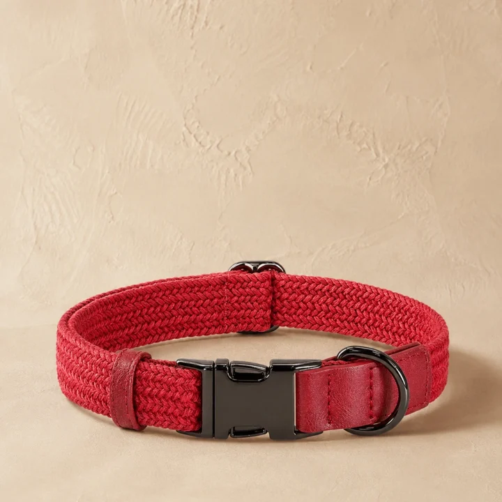 Collier Tissage coloris Rouge Museau Club