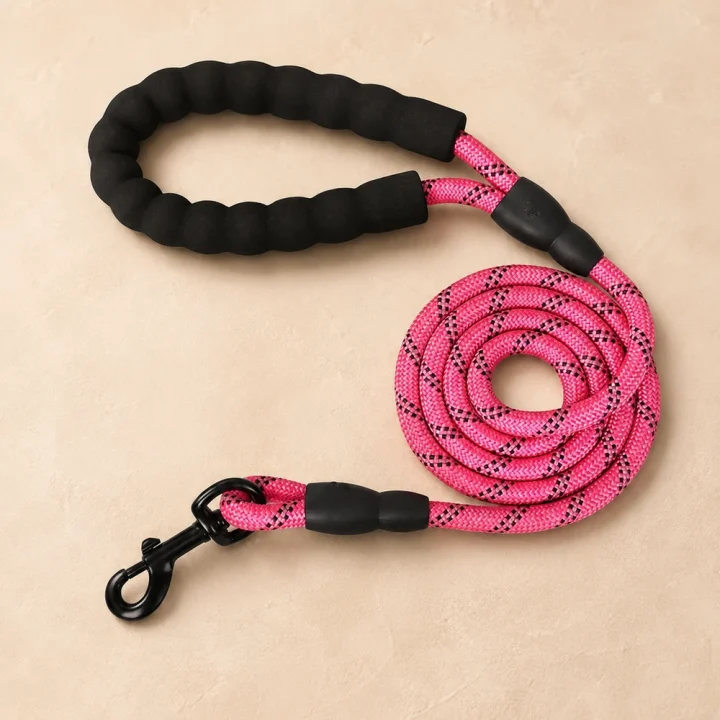Laisse corde Confort coloris Rose Museau Club