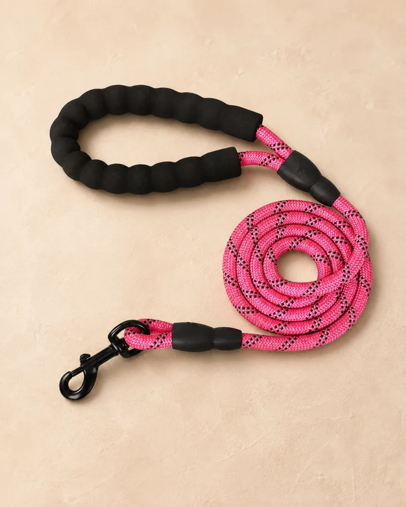 Laisse corde Confort coloris Rose Museau Club