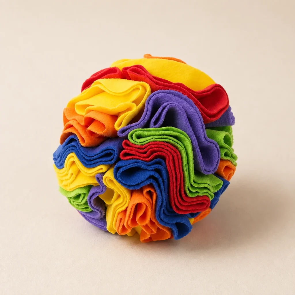 Balles de fouille Palette sur fond crème, photographie de présentation Museau Club