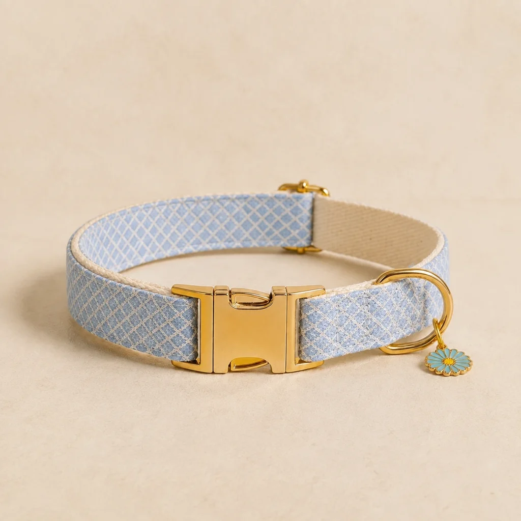 Collier pastel Aube sur fond crème, photographie de présentation Museau Club