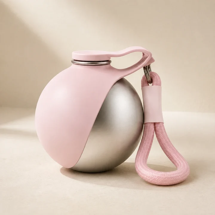 Gourde-bol Nomade sur fond crème, photographie de présentation Museau Club