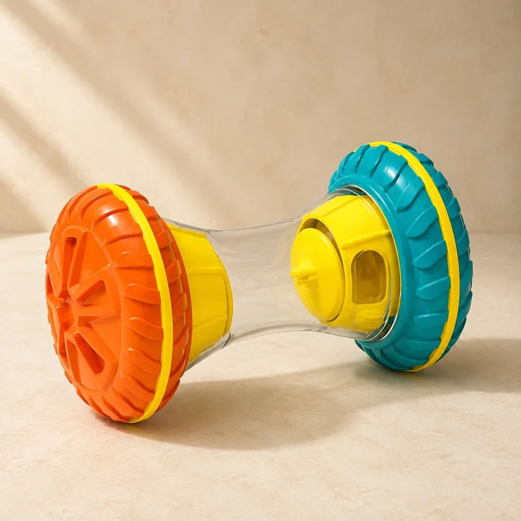Haltère friandises Roulotte sur fond crème, photographie de présentation Museau Club