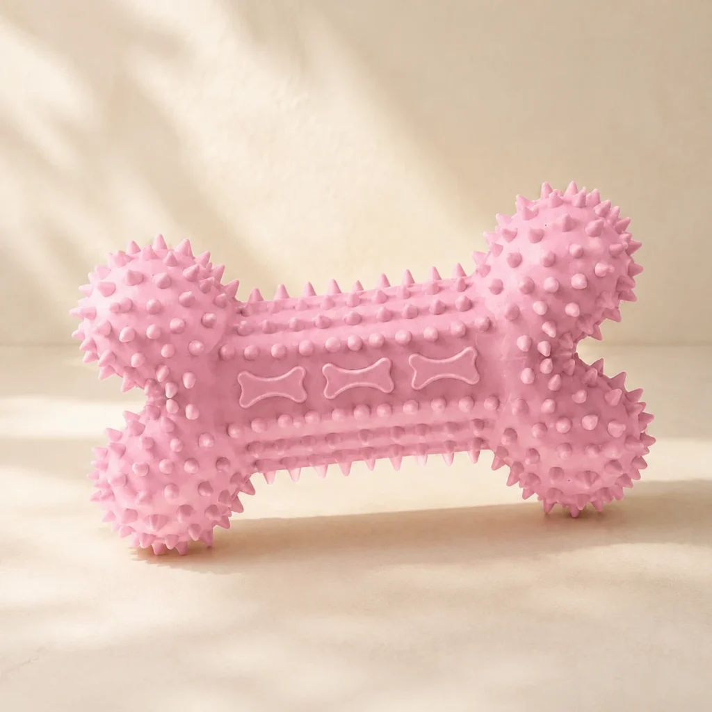 Jouets à mâcher Rosace sur fond crème, photographie de présentation Museau Club