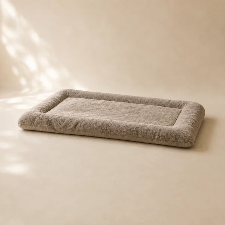 Matelas peluche Horizon sur fond crème, photographie de présentation Museau Club
