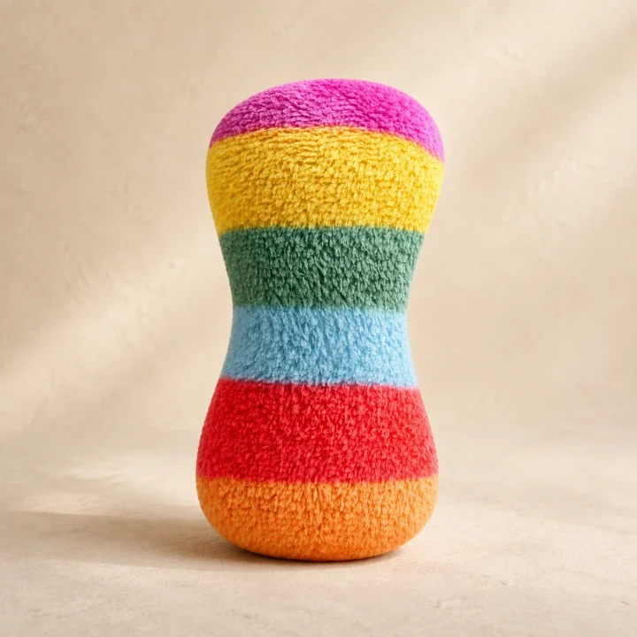 Peluches sauvages Longues sur fond crème, photographie de présentation Museau Club