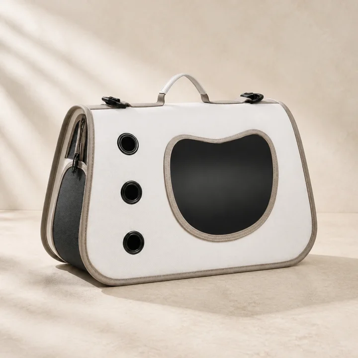 Sac pliable Hublot sur fond crème, photographie de présentation Museau Club