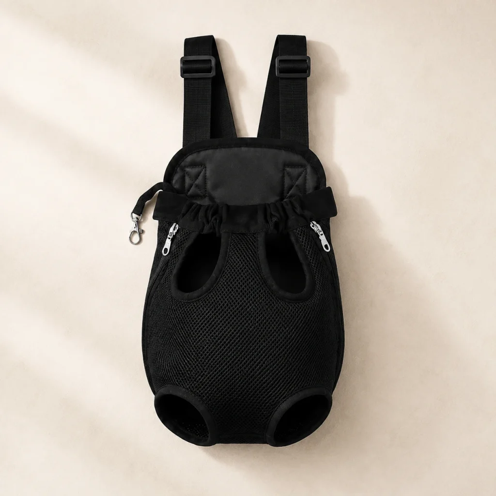 Sac ventral Complice sur fond crème, photographie de présentation Museau Club