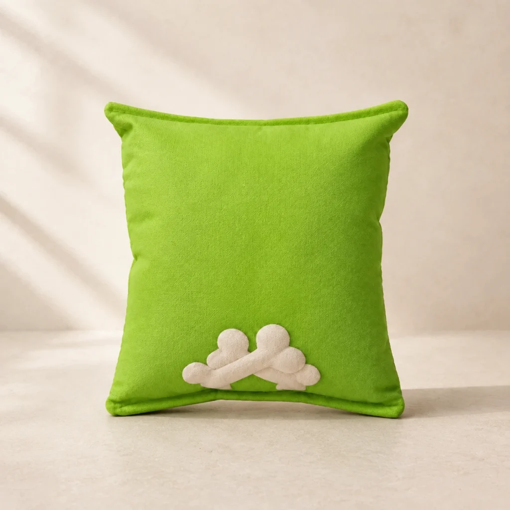 Sacs peluche Croquants sur fond crème, photographie de présentation Museau Club